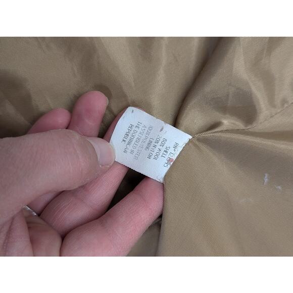 London Fog Winter Pea Coat Button Up Wool Blend Tan/Beige Women's sz Small - Picture 7 of 12